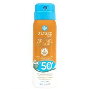 O'LYSEE - Brume Solaire - Format voyage - Très Haute Protection - Visage et Corps - Transparente résistante à l’eau - SPF50+ 75 ml (O'LYSEE, neuf)