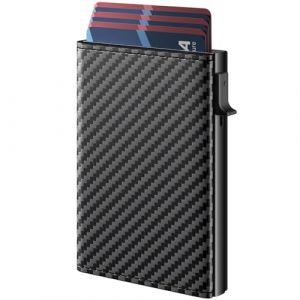 JOOTUEPO Porte Carte bancaire Portefeuilles et Porte-Cartes, Porte Cartes RFID Blocage, Porte-Cartes de cr&eacute;dit Pop-up en Aluminium, Portefeuille Mince pour Hommes avec Compartiment pour Billets (Jootuepo, neuf)