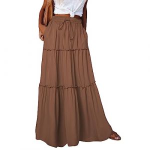 Jupe Longue Femme ete Jupon Boheme Plage 2025 Chic et Elegant Trapeze Jupe Boheme (NYTFAEDC, neuf)