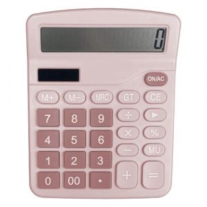 Gvolatee Calculatrice, Calculette de Bureau Solaire Grand Écran LCD à 12 Chiffres, pour Bureau, Maison et École,Mini Calculatrice Fonction Standard, Calculatrice de Bureau avec Grands Boutons, Rose (ELSOBKYNADR, neuf)