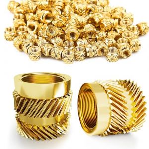 Ziamzra 50 Pièces Insert Fileté M4x4x6 Écrous à Encastrer pour Impression 3D Insert Fileté M4 Filetage Femelle Écrous en Laiton pour Impression 3D Coque en Plastique Loptop Injection Moulage (ANAGRAMA & QUIMERA - UNIPESSOAL LDA, neuf)