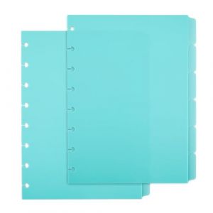 SUPERFINDINGS 12 feuille 8 intercalaires &agrave; Onglets A5 6 intercalaires A5 intercalaire &agrave; Disque Vert avec 6 onglets Intercalaire en Plastique Pages D'Index de Planificateur &agrave; Disque 8.3 x. 6.2" (SUPERFINDINGS  FR, neuf)