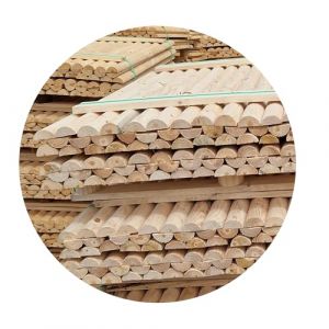 TIMBERMIK &frac12; ⌀6cm 8-Pack Baguettes Demi-Rondes Longueur: 160 cm B&acirc;ton en Bois de Pin Barre de Cl&ocirc;ture De Jardin Exterieur Non Impr&eacute;gn&eacute; R&eacute;sistant Aux Intemp&eacute;ries Palissade Halfrounds (Timbermik, neuf)