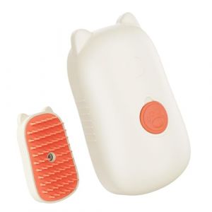 Brosse &agrave; vapeur pour chats,Brosse &agrave; vapeur pour chats - Brosse de toilettage pour massage pour chien | Lisseur &agrave; vapeur pour chat avec bouton pour enlever les poils l&acirc;ches, brosse pour cheveux longs e (sangsenlt, neuf)