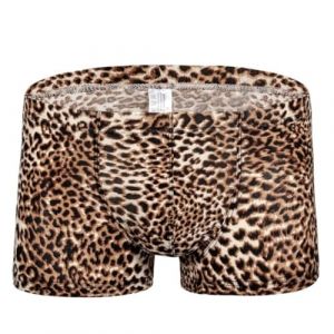 SamHeng Boxer pour Homme, Taille Basse, Sexy, imprimé léopard, sous-vêtement Respirant, Cadeau pour Petit ami, sous-vêtements Respirants Extensibles au Quotidien, Boxer Extensible pour Homme (QingPo, neuf)