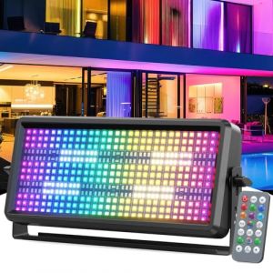 150W LED RGBW Wallwasher 450 LEDs Exterieur Projecteur Stroboscope Lumi&egrave;re de Sc&egrave;ne Barre Wallwasher avec T&eacute;l&eacute;commande pour F&ecirc;te Patio Jardin plein air (HUACHAI-STORE, neuf)