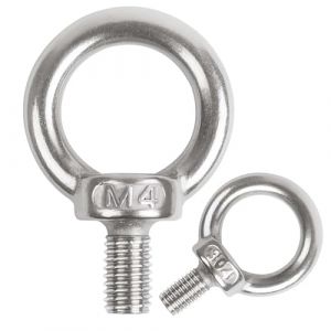 huruirui 10pcs Anneau de Levage M4 Boulon à Oeil Acier Inoxydable 304 A2-70 Anneau a Visser Piton à Oeil Filetage Mâle pour Fixation, Suspension Intérieur et Extérieur (huruirui, neuf)