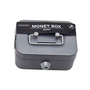 Huasean Tirelire avec Clé Tirelire en Métal, Coffre-Fort en Étain, Petite Caisse Verrouillable, Boîte De Dépôt d'argent avec Serrure pour Petite Caisse, Pièces De Monnaie, Billets, Petite Caisse (kedouia, neuf)