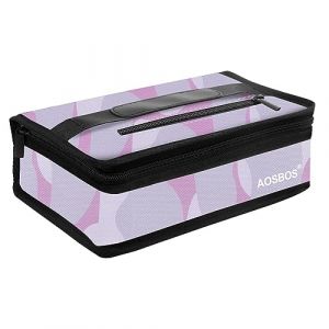 AOSBOS Sac Repas Isotherme 3,5L Mini Lunch Bag Portable avec Pochette, Id&eacute;al pour Go&ucirc;ter Sandwich Pain Collations Biscuit, Couleur Camouflage & Rose (S-MART LIFE, neuf)