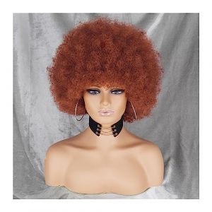 Perruques Perruques afro for femmes noires perruques afro crépues courtes bouclées rebondissantes énormes perruques bouffantes moelleuses synthétiques de qualité supérieure for le cosplay et le quotid (chunrongouzhou, neuf)