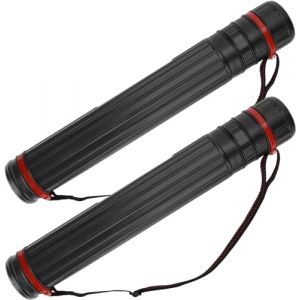 DEWEL Rouleau de transport télescopique A1 - 45 à 75 cm - Carquois pour photos, posters et papier - Longueur et sangle de transport réglables - Plastique, Lot de 2, Poche supplémentaire (cathybaobao, neuf)