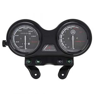 Terisass DC 12V Compteur de vitesse de compteur kilométrique de moto Tachymètre Accessoires modifiés 12000RPM LCD MPH/KMH Compteur de vitesse de compteur kilométrique numérique Fit pour YBR 125+compt (Terisassa, neuf)