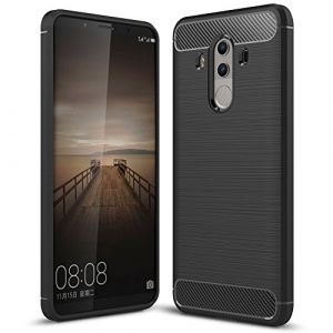 NALIA Coque Silicone pour Huawei Mate 10 Pro - Antid&eacute;rapant & Mat - Vortex (Aspect Bross&eacute; & Design Carbone) - Marque Allemande (BF-Commerce GmbH, neuf)