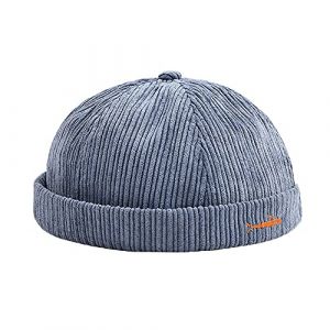 YAMEE Bob Homme Docker Bonnet Femme Casquette Neuf Urban Style Bord Roulé rétro Travailleur Marin Unique Street décontracté Brimless Chapeau (One Size 56-58cm) (YAMEE, neuf)