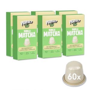 PerfectTed Capsules | Saveur originale | 60 capsules de Matcha compatibles avec Nespresso® | Poudre de Matcha de qualité cérémoniale | Matcha au lait | Du Japon (PerfectTed Matcha, neuf)