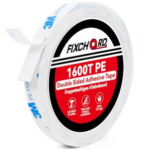 FIXCHORD 3M 1600T Ruban Adhésif Double Face Extra Fort, 3M double face, Ruban de Montage Pour Intérieur et Extérieur, Mousse PE, Étanche, Fixation d'Objets,3m*10mm (HOMMAND EU, neuf)