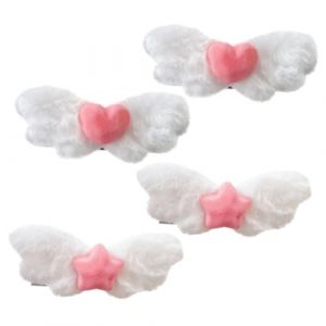 OATIPHO 4pièces Angel Wing Hair Clips Barrettes à Cheveux Mignonnes Ailes Ange Pour Adolescentes Accessoires Capillaires Doux (Tsun Ki-sung, neuf)