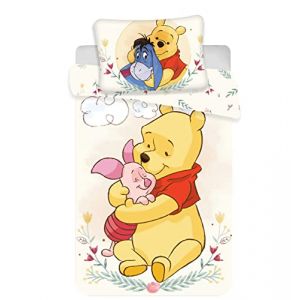 Jerry Fabrics Disney Parure de lit Winnie l'ourson 100 % coton Multicolore 100 x 135 cm (Krocoworld, neuf)