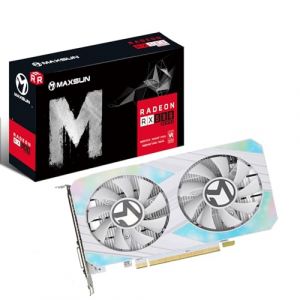 maxsun Carte Graphique AMD Radeon RX 580 8go 2048SP GDDR5 pour PC Gaming 256 Bits DirectX 12 DVI, HDMI, DisplayPort Multi moniteurs Extender Blanche Décodage 4k (Blanc) (MAXSUN Official Store, neuf)