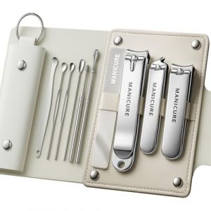 MOPUBZO Set de 10 Coupe-Ongles en Acier Inoxydable &ndash; Coupe-Ongles Pied et Main, Coupe-Ongles Professionnels pour des Ongles Nets et Pr&eacute;cis, Id&eacute;al pour Hommes et Femmes (LILIAC BEAUTIFUL BLACK S.R.L., neuf)