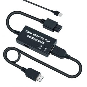 Mcbazel N64 vers HDMI Convertisseur pour Console N64/SNES Câble HDMI vers Prise en Charge HDTV 480p/720p/Audio Stéréo/Rapport d'aspect 16:9/4:3 (TransChased, neuf)