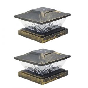 2 Pièces Lampe Solaire Exterieur Poteau, Lampes De Poteau De Chapeau Solaires Extérieures 2 Modes, Lampe Solaire Exterieur Lumières Solaires De Chapeau De Poteau Pour Jardin Terrasse Clôture Décorativ (tianx, neuf)