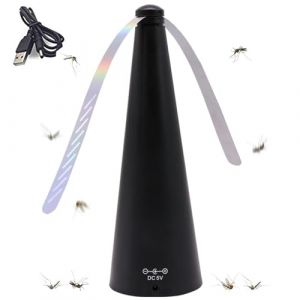 PZCC Anti Mouche Ventilateur Anti Mouche, Electrique Chasse Mouche de Table, Éloigner Les Insectes de La Nourriture, pour Maison Dîner, Pique-Nique Exterieur/Interieur (Noir 1PC) (Appleton Trade Store, neuf)