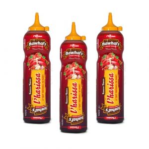 Nawhal&rsquo;s Sauce Harissa 500 Ml Lot de 3 - Faite &agrave; partir de piments rouges, d&rsquo;ail, d&rsquo;huile d&rsquo;olive et d&rsquo;&eacute;pices - M&eacute;lange intense aux saveurs authentiques, id&eacute;ale pour relever tous vos plats. (culture et vous95, neuf)
