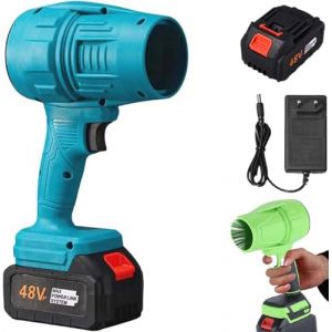 Seese Pro Souffleur Aspirateur &Eacute;lectrique sans Fil - Portable, 35000 RPM Ultra Puissant, 40 Minutes d'Autonomie, L&eacute;ger pour Jardin, Cour, Feuilles, Pelouse (Blue,1 Batterie) (outogo, neuf)