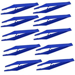 AMOYER 10pcs Perles Plastique Brucelles m&eacute;dicales jetables Petit brucelles Outils Forceps pour Artisanat Faire Couleur al&eacute;atoire (YUNMAIG, neuf)