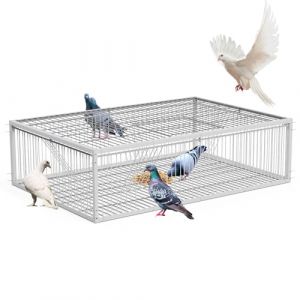 MUALROUS 93cm Pi&egrave;ge &agrave; Pigeons de avec Conception &agrave; l&rsquo;&Eacute;preuve de l&rsquo;&Eacute;vasion Pigeon Dove Pi&egrave;ge &agrave; Oiseaux Cage Pliante Entr&eacute;e &agrave; Sens Unique Pi&egrave;ge de Jardin de Patio Ext&eacute;rieur pour Moineau Souris Lapin (Menglian shangmao, neuf)