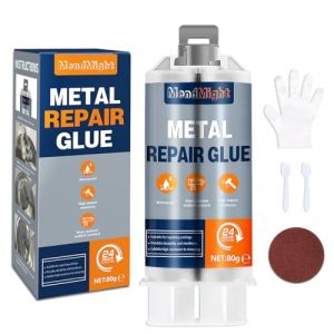 MendMight 80g Soudure a Froid Metal, Colle Metal Extra Forte, Colle Epoxy Bi-composant, M&eacute;tal Liquide Glue pour le M&eacute;tal, l'acier Inoxydable, les Alliages d'aluminium, les R&eacute;parations Plastiques (DaZhuanShun-FR, neuf)