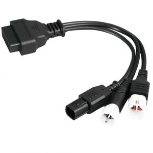leruiyezs 3 4 6 Broches OBD2 Câble De Diagnostic Moto Plug and Play avec Adaptateur OBD-II Câble De Diagnostic OBD2 pour Lecture Et Effacement des Codes Erreurs Système Moteur Compatible Moto (Lerui-FR, neuf)
