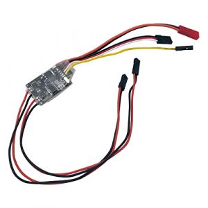 Yaohappy Dual Way Bidirectionnel 5A Brushed ESC 2S-3S Lipo ESC R&eacute;gulateur de vitesse pour RC Mod&egrave;le BootTank 130 180 Pi&egrave;ces de rechange de moteur bross&eacute; (Allsmile, neuf)
