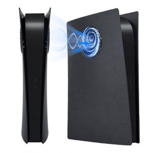 Mcbazel PS5 Faceplate Cover avec Plaque de Remplacement pour Fente d'air de Refroidissement Façades pour PS5 Digital Edition Plaques Anti-Poussière - Fibre de Carbone(Non pour PS5 Slim/Pro) (TransChased, neuf)