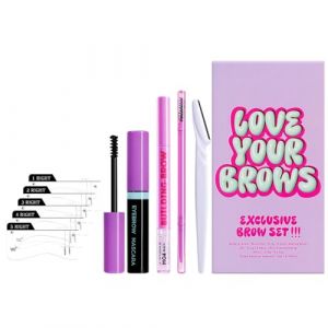 Kit de maquillage pour sourcils, ensemble de sourcils avec carte &agrave; sourcils, Kit de maquillage pour les yeux et les sourcils, 10 pi&egrave;ces, r&eacute;sistant &agrave; la casse, Fournitures cosm&eacute;tiques avec mascara, cr&egrave; (leiouw, neuf)