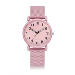 CIVO Montre Femme Etanche Analogique: Quartz Ultra Minimaliste Luxe Femmes - Silicone Rose Bracelet à Quartz Montre Bracelet Cadeaux (CIVO Direct-FR, neuf)