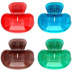 Couvre-brosses à Dents compatibles avec Les brosses à Dents manuelles et électriques, Lot de 4 (Rouge, Bleu, Marron, Vert) (Yimao EU, neuf)
