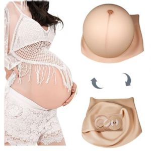 JYACANS DlY Ventre de femme enceinte gonflable en silicone, simulation r&eacute;aliste de ventre artificiel faux ventre jumeaux pour le cosplay de No&euml;l (01,M) (JYACANS, neuf)