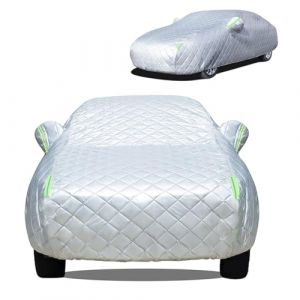 Bâche Voiture Anti-grêle Housse De Voiture Contre La Grêle pour ??????? Clio 4 2012-2019, Housse De Protection Exterieur Respirante Coupe-Vent, Anti-poussière, Anti-Pluie, Anti-Neige(Silver) (Rrong Shop, neuf)