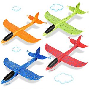 VCOSTORE Avions planeurs pour enfants, 4 pi&egrave;ces d'avion en mousse, jouet &agrave; lancer en mousse, jouets en polystyr&egrave;ne pour enfants et adultes (Milifox Direct, neuf)