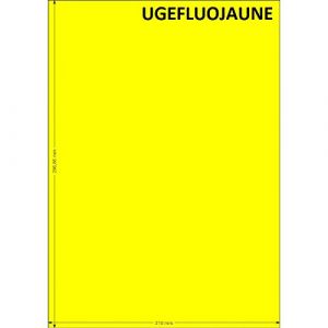 50 Feuille papier adhésive JAUNE FLUO A4 210 x 297 mm pour imprimante planche 1 étiquette JAUNE FLUO autocollante A4 étiquette JAUNE étiquette couleur JAUNE FLUO autocollant Stickers papier adhésif (solutions-imprimerie, neuf)