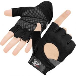 BEAST RAGE Gants d'halt&eacute;rophilie pour Hommes et Femmes,Gants de Gymnastique pour Crossfit,Respirants,antid&eacute;rapants,Paume rembourr&eacute;e en Silicone,Gants d'entra&icirc;nement pour l'halt&eacute;rophilie (Noir, XL) (SAWANS, neuf)