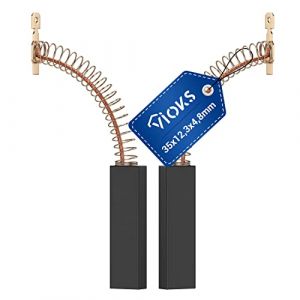 VIOKS Lot de 2 balais de charbon de rechange pour machine à laver 00154740 Bosch - 4,8 mm AMP - Pour sèche-linge Bosch & machine à laver Siemеns iq500 iq300 Serie 6 (vioks-de, neuf)