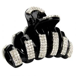 PACKOVE Clip &agrave; Cheveux De Forage Complet Pince &agrave; Cheveux Petit Pinces &agrave; Cheveux Avec Bijoux Pour Strass Fille Policier Clip De Griffe Griffes De Cheveux Griffe De Cheveux Noir Acrylique (Spring TU, neuf)