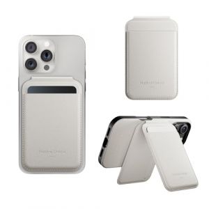 Native Union Portefeuille Stand Active | Magn&eacute;tique &ndash; Porte-Carte MagSafe avec Support pour iPhone Air, 17, 16, 15, 14 - Stocke 4 Cartes &ndash; Mat&eacute;riaux Durables & Recycl&eacute;s (Gr&egrave;s) (Native Union, neuf)