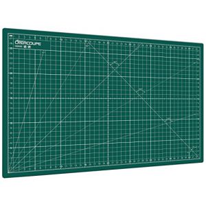 Tapis de d&eacute;coupe auto-cicatrisant VERT 90x60cm (A1), gradu&eacute; en CM, surface matte antid&eacute;rapante - planche de d&eacute;coupe pour couture,patchwork,cutter rotatif (FranceShop SAS, neuf)
