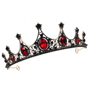 Hemobllo Couronne de Mari&eacute;e Baroque Noire Accessoire de Coiffure &Eacute;l&eacute;gante pour Mariage Diad&egrave;me Femme 1 Pi&egrave;ce D&eacute;coration Baroque pour Robe de Mari&eacute;e et C&eacute;r&eacute;monie (pattobold, neuf)