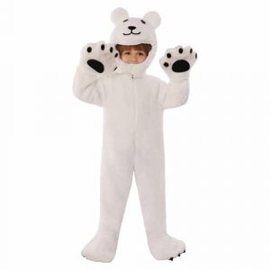 D&eacute;guisement Ours Polaire Enfant, D&eacute;guisement Animaux pour Gar&ccedil;on et Fille Combinaison Pyjama &agrave; Capuche Doux, Costume d'animal Mignon pour Carnaval, F&ecirc;te d'anniversaire, Noel 5-8 Ans (Bkazwe, neuf)