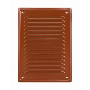 Grille d'aération - Grille Aeration rectangulaire 14x21 cm - Grille Aeration Exterieur - Grille Ventilation - Vétiver métallique - a Grillage pour moustiquaire - Grille Murale en Filet (ADGOsklep, neuf)